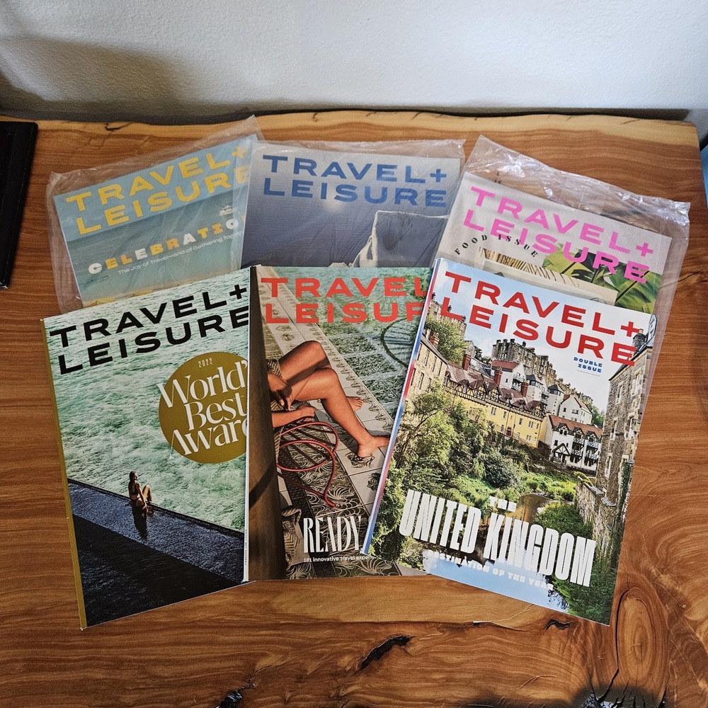 Travel + Leisure Magazine Bundle / Lot Of 6 Magazines 2022 2023 Vacation Holiday